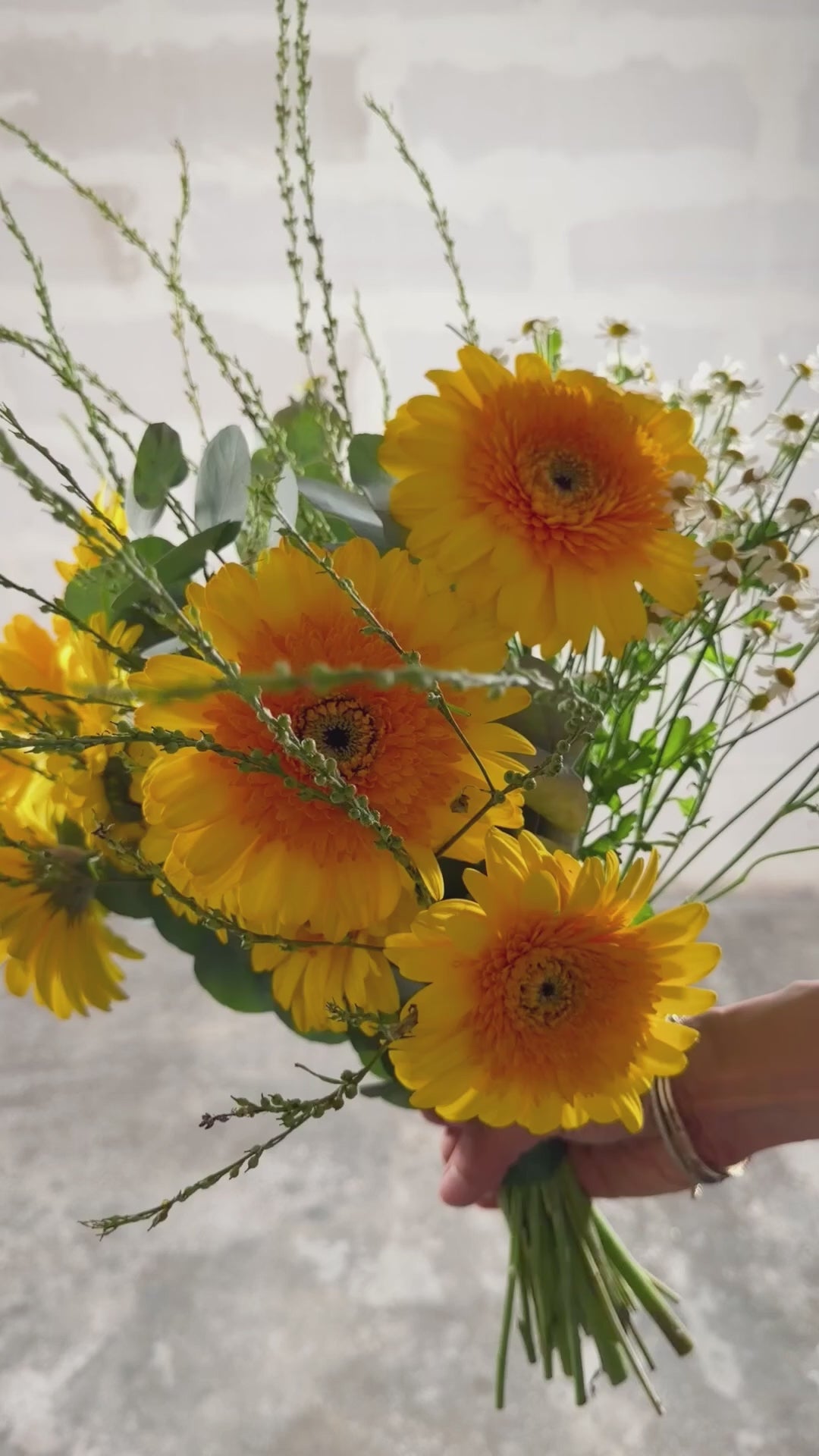 Atado de 10 Gerberas | Flores Amarillas